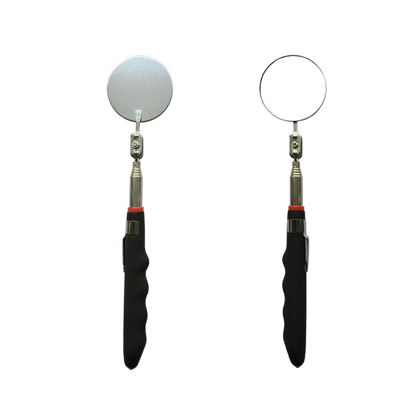 Telescoping Inspection Mirror Round Mirror Handle Tools Inspection Tool for Check The Condition of The Vehicle, Observe The Eyelashes, Mouth and Other Small Parts (Inspection mirror 3PCS) Inspection mirror 3PCS