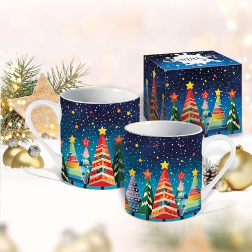 Christmas Mug with Gift Box, Christmas Tree, Christmas Gift for Women & Men
