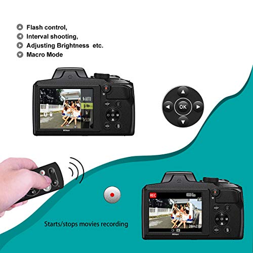 AODELAN Camera Wireless Shutter Release Remote Control for Nikon Black for nikon