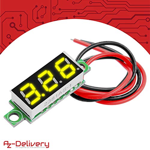 AZDelivery Voltmeter 0.28 Inch/0.71 cm Mini Digital with 7 Segment Display 2.5 V - 30 V Parent 3