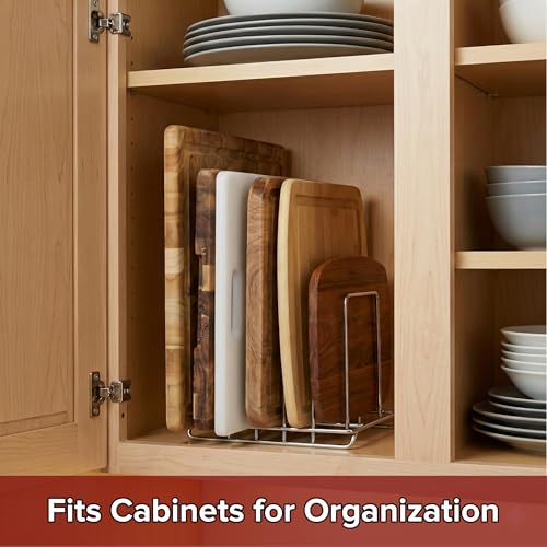 Stainless Steel Cutting Board Rack, Holds 6X 3/4" Wide Boards, NSF Approved 6 Slot 3/4" Width