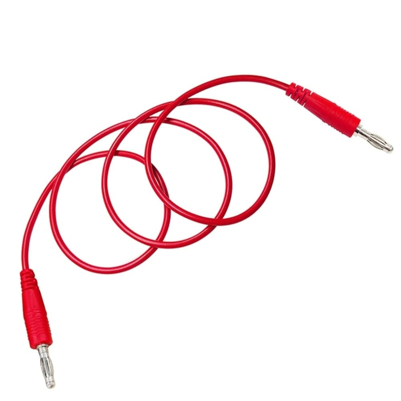 DollaTek P1041 4 mm Banana Plug to Banana Plug Multimeter Test Cable Electronic Test Leads Extension - Red + Black Pack of 2