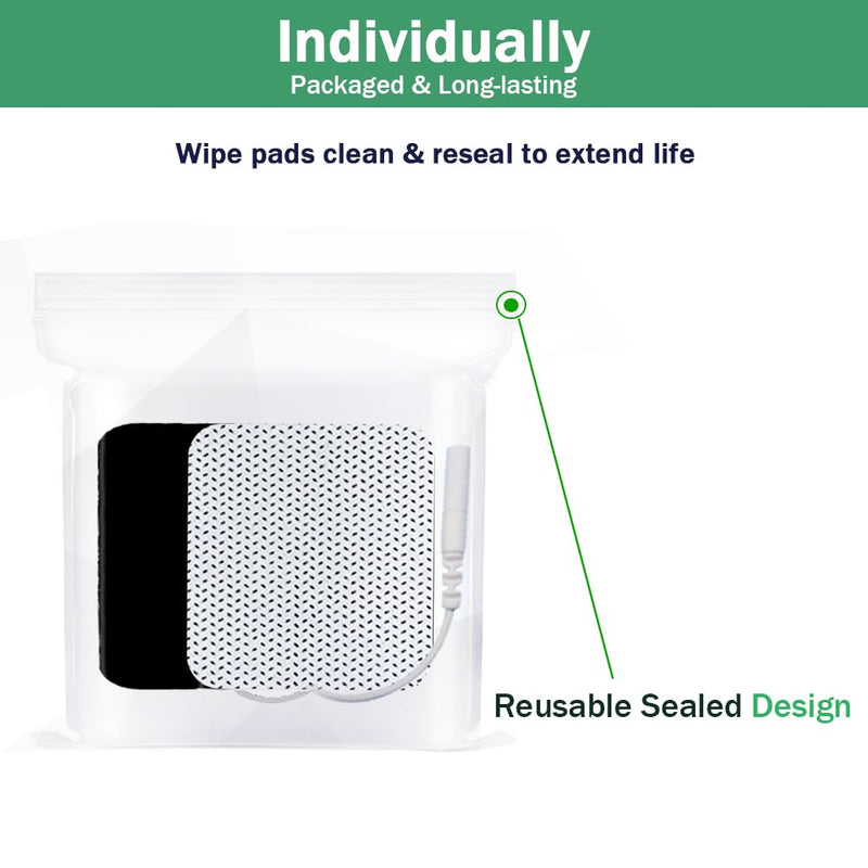 [Australia - AusPower] - Tens Unit Electrode Pads 32Pcs 2x2" Upgraded Reusable Tens Unit Pads Replacement Compatible with TENS 7000, AUVON, NURSAL, Etekcity, Nicwell Care, TENKER, HealthmateForever TENS 2x2",32Pcs 