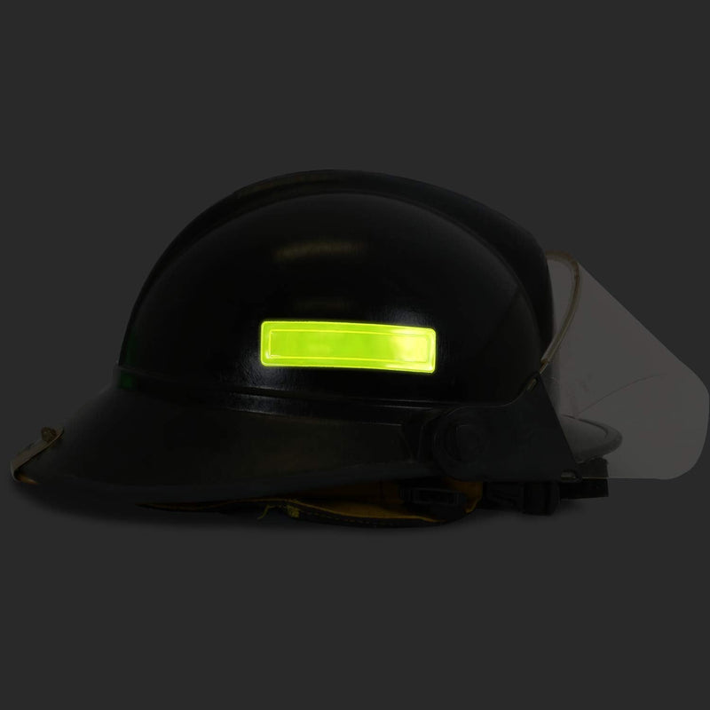 SmartSign Yellow Retro Reflective Hard Hat Stickers - 1" x 4", Pack of 16, Durable Helmet Stickers for Construction & Safety, High Visibility Helmet Strips, Fire Helmet Decals, Strong Adhesive