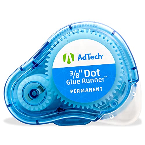 Adtech clear glue dot refill, 1 pack adhesive dots roll container