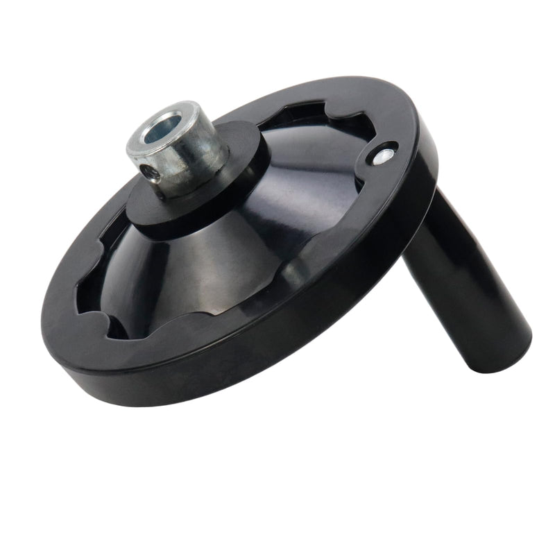 [Australia - AusPower] - 4.92" / 125mm Hand Wheel with Revolving Handle, 0.47" / 12mm Hole Diameter Back Ripple Hand Wheel, Revolving Handle for Milling Machine Industrial Lathe 
