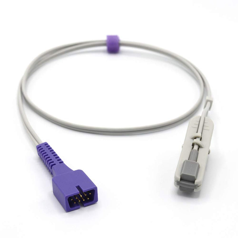 Compatible Nellcor 9 Pins Veterinary Reusable Spo2 Sensor Probe Animal Ear Tongue Clip 3.2 ft Connector Accurate Measurement Fast Responses