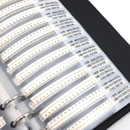 DollaTek Capacitor 0402 (0.5pF-1uF) 80 Value x 50pcs = 4000pcs SMD SMT Capacitor Combined Example Book Kit 0402 Capacitor