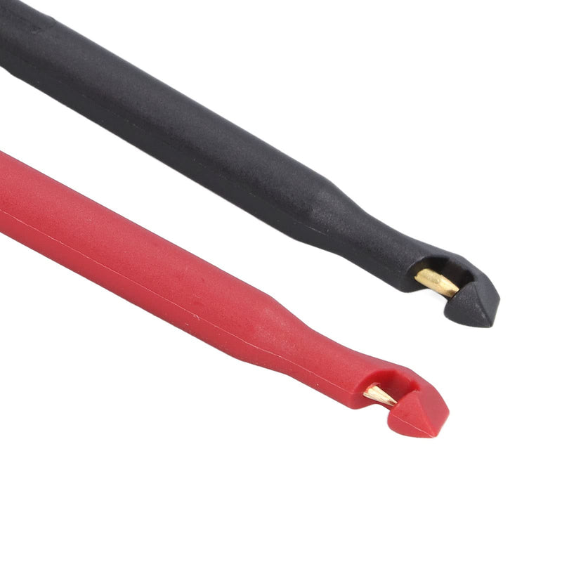 [Australia - AusPower] - 2Pcs Multimeter Test Hook Clip Piercing Probe 4mm Plug Automotive Wire Piercing Probes Brass PA Material CNC Process Piercing Probe 