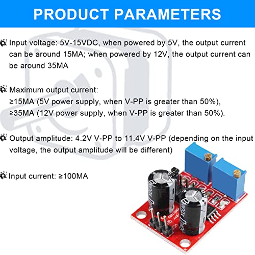 NE555 Pulse Rate Duty Cycle Adjustable Module Rectangular Rectangular Wave Signal Generator, Stepper Motor Driver Board Module NE555 Pulse Generator (Pack of 5)