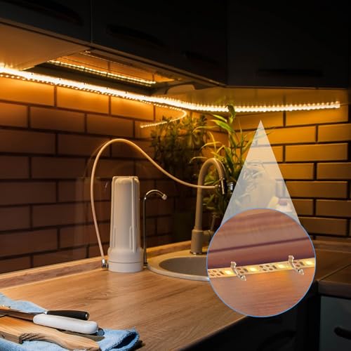 Pack of 100 LED Strip Mounting Brackets | Transparente Lichtstreifen-Clips,Led Befestigungsclips,LEDStreifen Clips für 10mmLichterkette LedStrip Zubehör HalterungClips 10MM