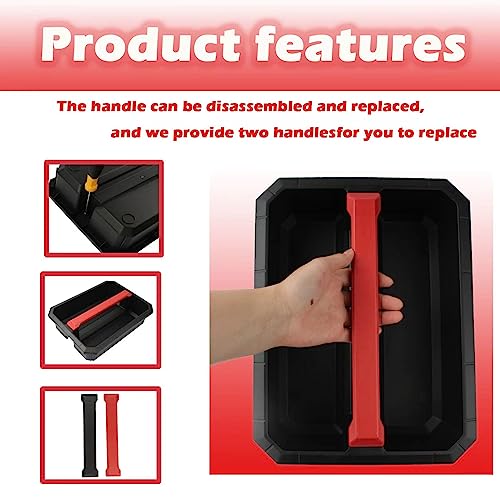 Follde Packout tray compatible with Milwaukee large tool box, black tool storage organizer