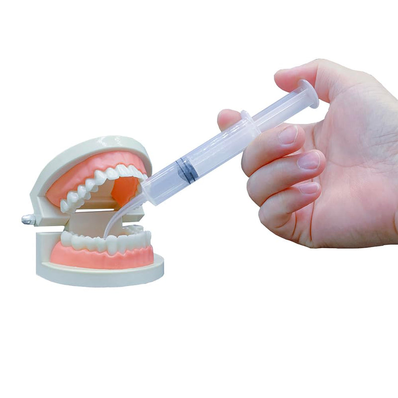 [Australia - AusPower] - Wisdom Teeth Syringe, 50 Pack Dental Irrigation Curved Syringes for Dental Care Liquid Oral Tonsil Stone TMJ Chin Pain Relief Recovery Dentist Implant Clean Feeding Water 