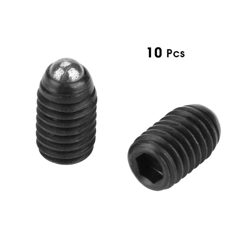 [Australia - AusPower] - Hilitand 10pcs M5 Screw Thread Ball Plunger Hex Socket Spring Plunger Carbon Steel Ball Spring Plungers Set (M5x8) M5x8 