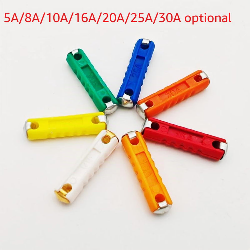Gebildet Pack of 50 8A Torpedo Car Fuses Torpedo Fuses Assortment Classic Car Fuses for European Vehicles