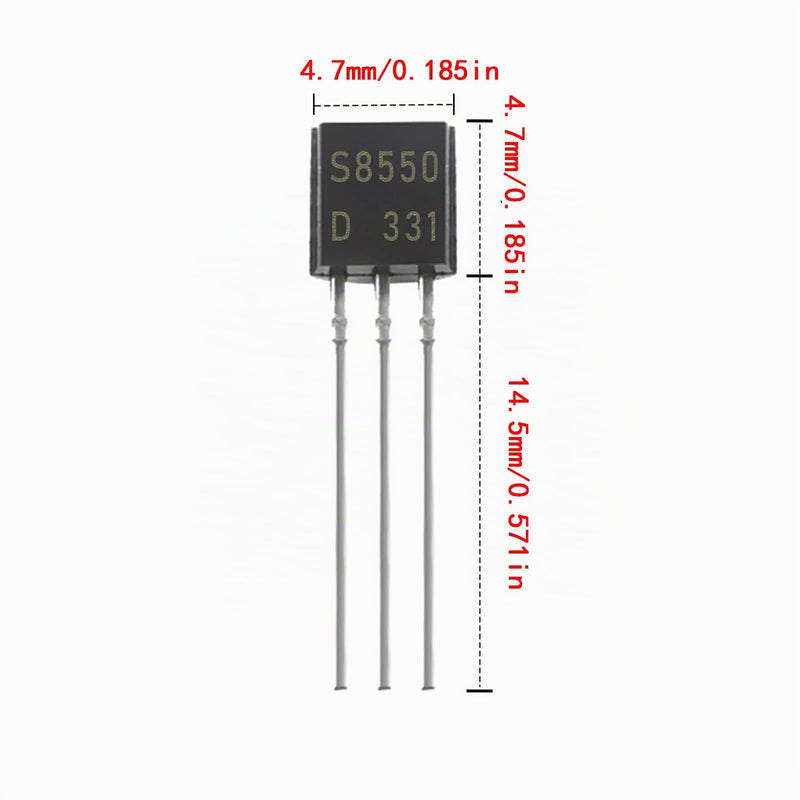 Transistor Assortment Kit 10 Values 200pcs PNP NPN Transistors | BC377 BC327 2N2222 2N2907 2N3904 2N3906 S8050 S8550 A1015 C18150 TO-92