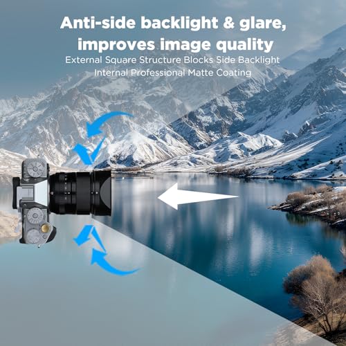 Haoge Metal Square Lens Hood for Fujifilm Fujinon Fuji XF 16-50mm F2.8-4.8 R LM WR & XF33mm F1.4 R LM WR,XF 23mm f/1.4 R LM WR Lens Replaces LH-XF23 II/2 Hood with a Hood Cap on X-T5 X-T4 XT50 Camera
