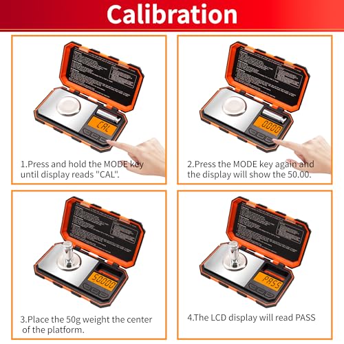 UNIWEIGH Milligram Scale 50g/ 0.001g,Portable Mg Scale with LCD Backlit