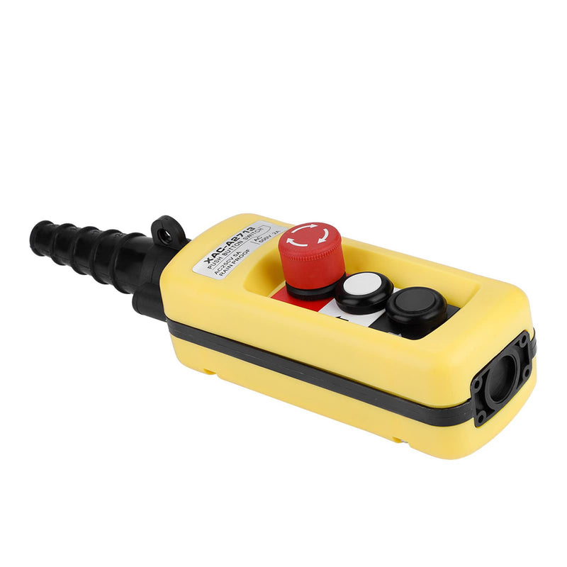 Crane Lift Control Switch XAC-A2713 Suspension Lifting Control Unit with Push Button Switch for Crane with Emergency Stop (2 Buttons) 2 buttons