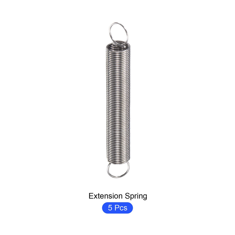 [Australia - AusPower] - METALLIXITY Extension Spring (1x12x90mm/0.04"x0.48"x3.55") 5Pcs, 304 Stainless Steel Tension Spring Wire - for Home Repair Construction Machinery 0.04"x0.48"x3.55" 
