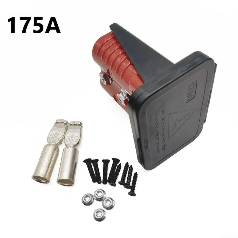 175A Anderson Plug Socket Strip Flush Mount Panel + Handle (Red) red