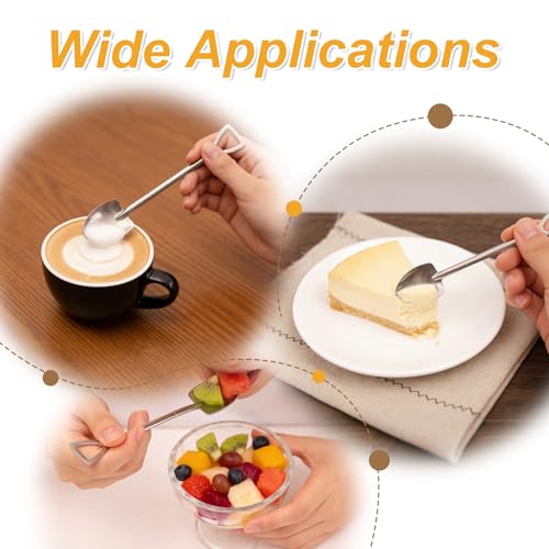 100 Pack Shovel Spoons, 6" Stainless Steel Mini Dessert Spoons for Ice Cream & Cake, Metal Tasting Spoons for Party Supplies, Demitasse Espresso Coffee Spoons, Bulk Mini Spoons