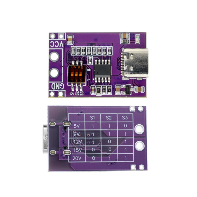 3 x QC/PD/AFC Power Supply Trigger Module Quick Charge Trigger USB-C 5V 9V 12V 15V 20V Pack of 3.