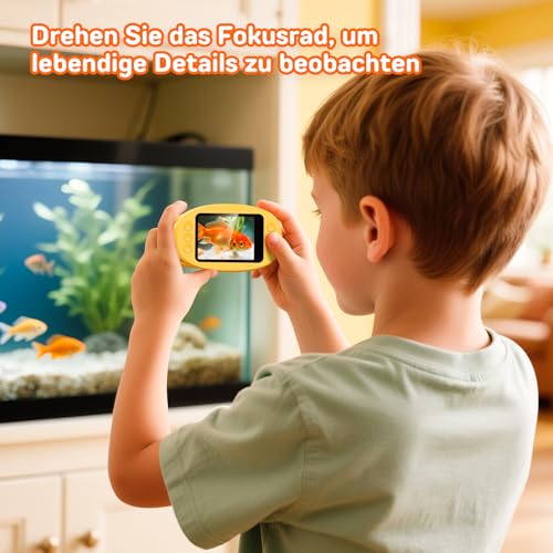 Ashfly Digital Microscope for Children, [1000x Magnification] 4K Portable Pocket Microscope for Garden, Forest & Experiments, Children's Microscope with HD 2.0 Inch Screen [Includes Photo Function