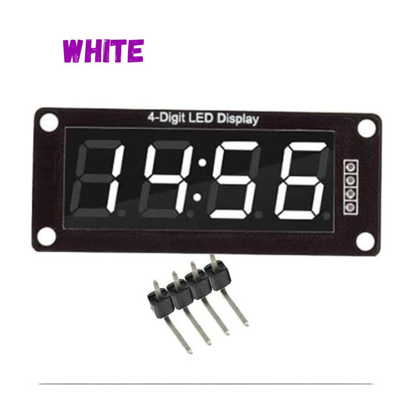 [Australia - AusPower] - Four Digit 0.56" Digital Display LED Seven Segments Double Dots Module Inbuilt TM1637 Serial Driver Board (White color - 3 pcs) 0.56 INCH WHITE 