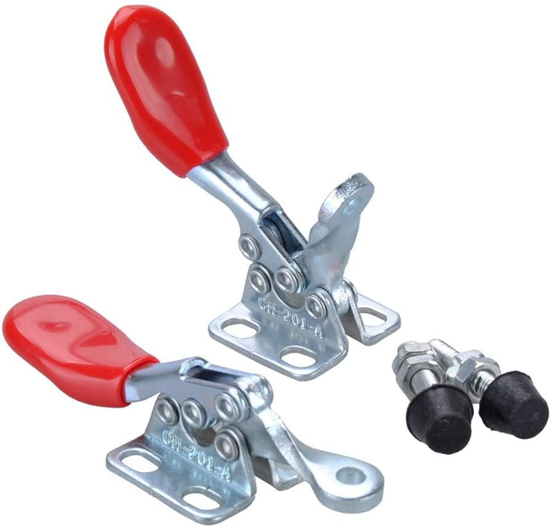 IMAGINE 4 x Quick Release Horizontal 201A Non-Slip Clamping Lever Metal Clamp 27 kg for Workshop Wood DIY 201A 60Lbs,27Kg
