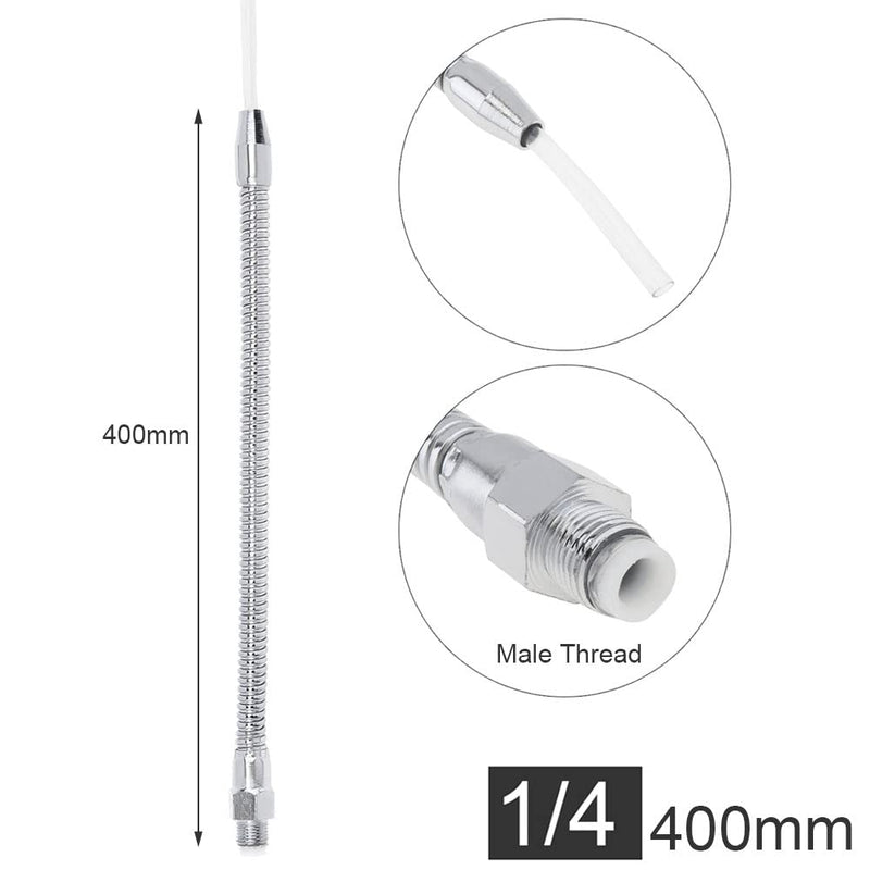 [Australia - AusPower] - Metal Flexible Water Oil Cooling Tube with Round Head Nozzle for CNC Machine/Milling/Lathe (400MM, 1/4 Inch) 400MM 