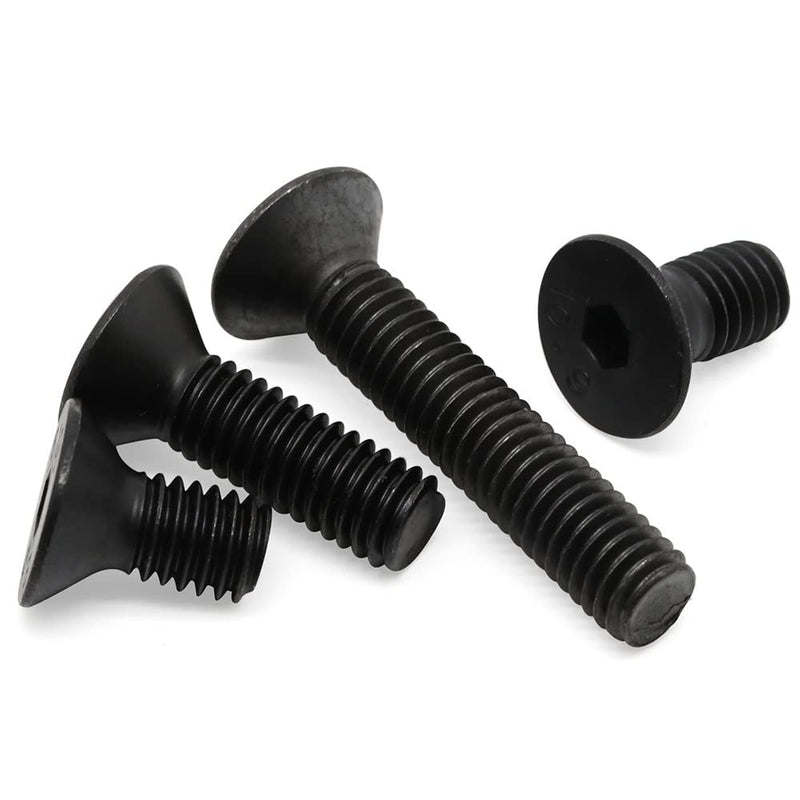 [Australia - AusPower] - 3/8-16 x 2" Flat Head Socket Cap Screws Countersunk Bolts Countersunk Bolts, Alloy Steel Grade 10.9, Fully Threaded, Black Oxide, 20 PCS 3/8-16 x 2" 