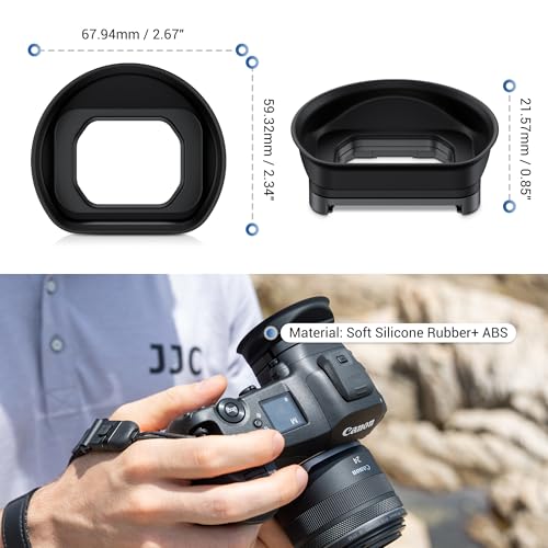 JJC ER-1 Extended Eyecup Eyepeice Viewfinder for Canon EOS R1 Camera, Soft Silicone Eye Cup Replaces Canon ER-i, Provides Comfortable Viewfinding