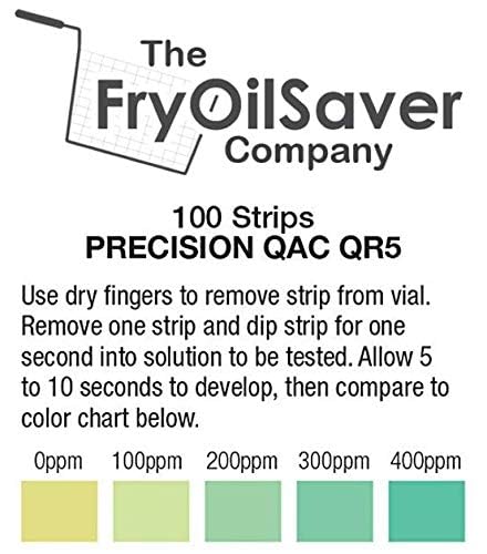 [Australia - AusPower] - Restaurant Sanitizer Test Kit Combo, 10 x Vial of 100 Strips Each QR5 Quat Sanitizer 0-400PPM & Chlorine Test Strip 0-200PPM Testing Kit for Food Service, Bar & Restaurants Supplies by FryOilSaver Co. 1000 