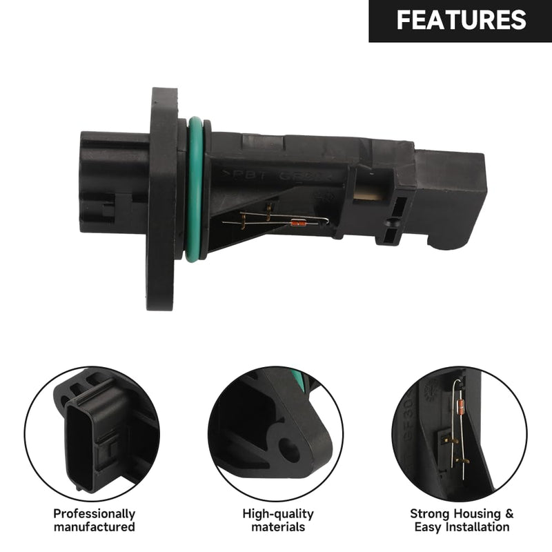Mass Air Flow Sensor Meter Sensor MAF Sensor - Compatible for Nissan Sentra 1.8L AT Sedan 1.8 1.8S 2000-2003 for Nissan Sentra 2.0L AT Sedan SE 2000-2001 - Replace Part 22680-5M000