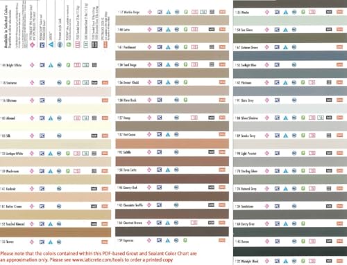 PERMACOLOR SELECT Grout Color Kit in Silk, tile grout color sample set with 40+ available colors
