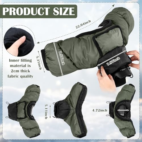 Copkim Professional Camera Rain Cover Thickened Waterproof Cold Proof Warm Cover Snow or Sound Proof Sleeve for More DSLR Cameras with 24-70mm 24-105mm 15-85mm 18-135mm 55-205mm 70-200mm