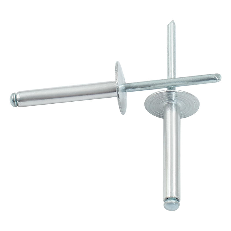 [Australia - AusPower] - 60 Pcs 3/16" x 1-1/4" Large Flange Aluminum Blind Rivets Dome Head Pop Rivets for Installing Accessories, Silver 3/16" x 1-1/4" 