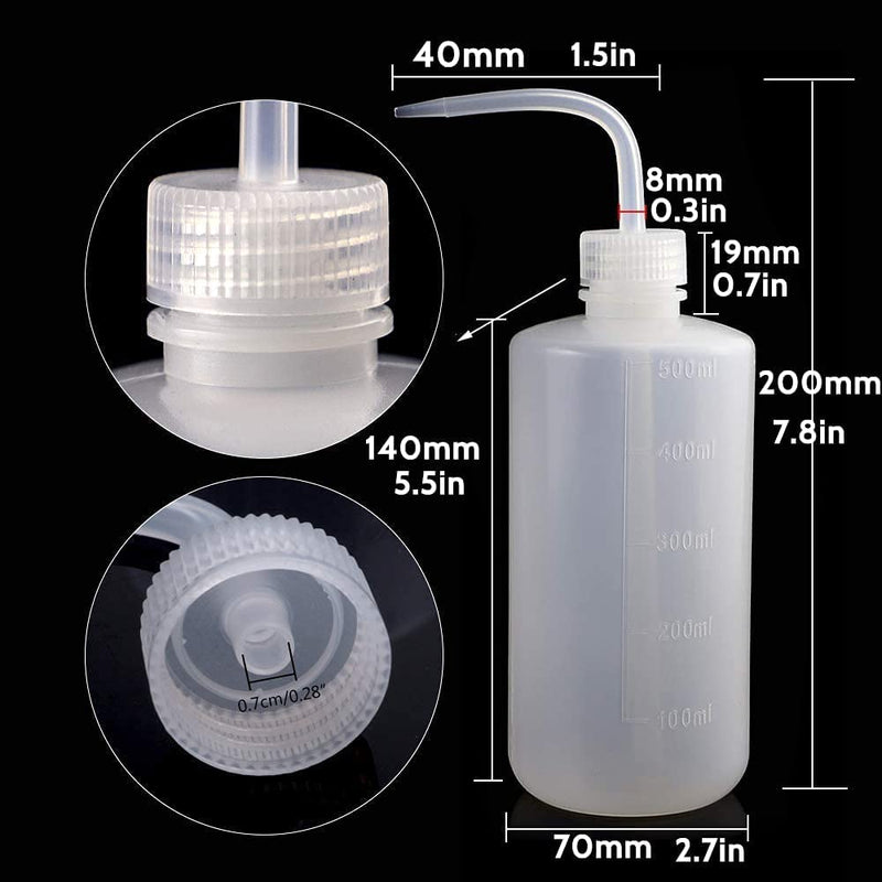 [Australia - AusPower] - UPTATSUPPLY 3 PCS Tattoo Bottle Squeeze Wash Bottle Convenient Green Soap Supply Wash Tattoo Accessories (500ml) 3PC 500ML white 