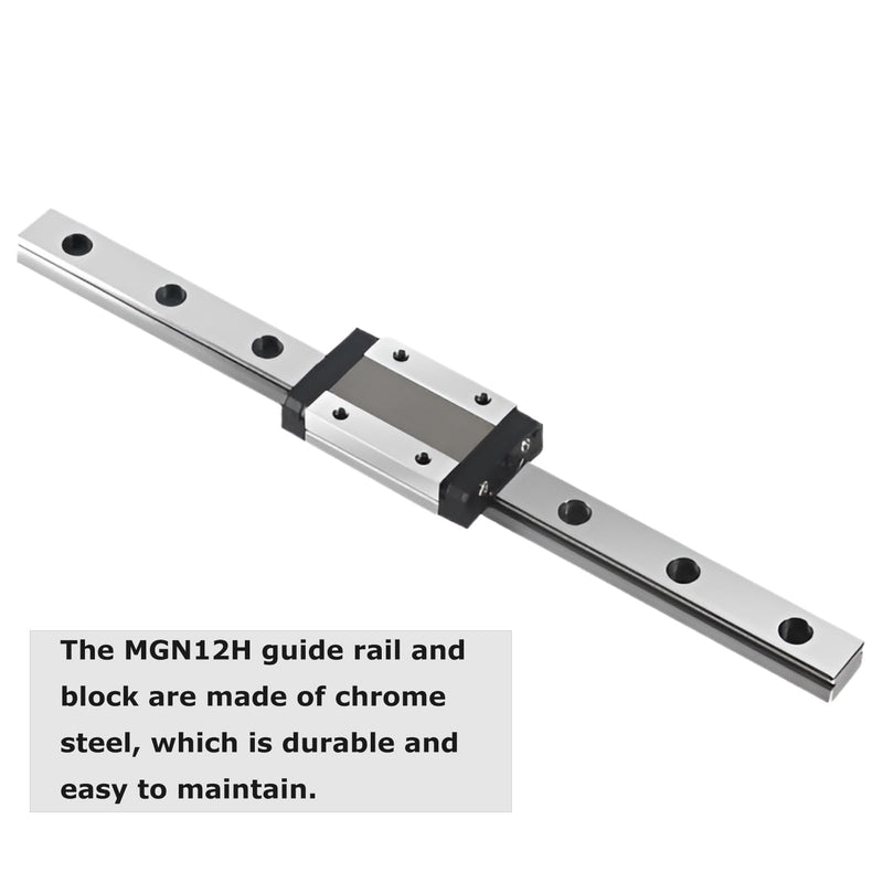 [Australia - AusPower] - Linear Rail Guide MGN12H 300mm Length Miniature Linear Sliding Guideway with 1PCS Linear Sliding Block for CNC Machine and 3D Printer 300mm/11.81 inches 1 