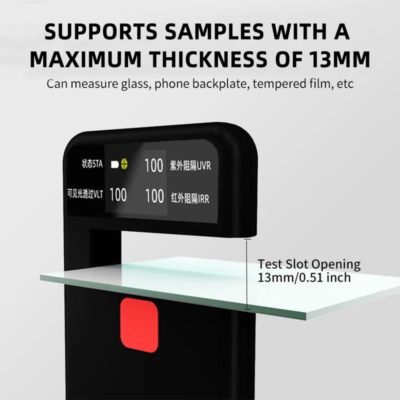 [Australia - AusPower] - Tint Meter,Digital Window Tint Meter,3-in-1 Solar Film Meter CT-26, IRR/UVR Barrier Rate Detection, VLT Transmittance Measurement Solar Film Window Glass Insulation Film Detection, Type-C Charging 