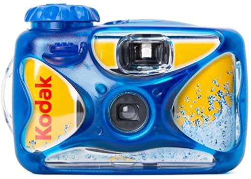 Kodak Sport Waterproof Single Use Camera with Floating Strap and Cloth 1 Pack