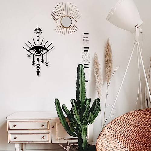 NBEADS Magic Eye Metal Wall Art Decor, Black Wall Hanging Decor Silhouette Wall Art for Home Bedroom Living Room Bathroom Kitchen Office Hotel Wall Decoration, 11×6.7 Inch Magic Eye--11x6.7"