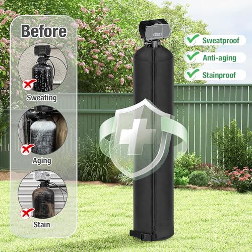 Rilime outdoor water softener cover, 9 x 48 inches, protective cover for water softeners