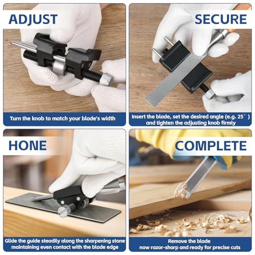 YIDAZLE chisel sharpening jig with honing guide and five diamond sharpening stones