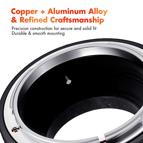 K&F Concept FD to M4/3 Lens Mount Adapter Ring Compatible for Canon FD Lens to Micro Four Thirds M43 Olympus Pen and Panasonic Lumix Cameras with Matting Varnish Design