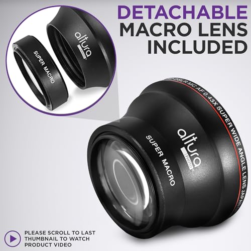 Altura Photo 58mm Wide Angle Lens with Macro for Canon Rebel T7, T6, EOS
