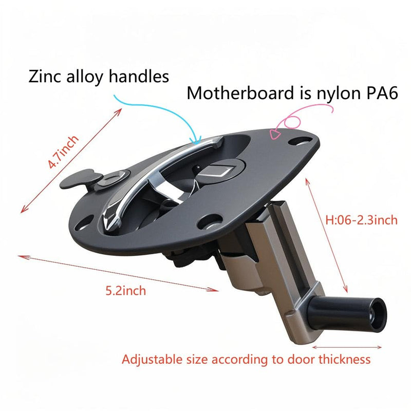 [Australia - AusPower] - Single Point Compression Latch for Underbody Truck Tool Box ， Gasket and Cylinder with Keys, Replacement Latch for Universal Toolbox Door Locks Truck Boxes Locks (Black+Silver) black+silver 