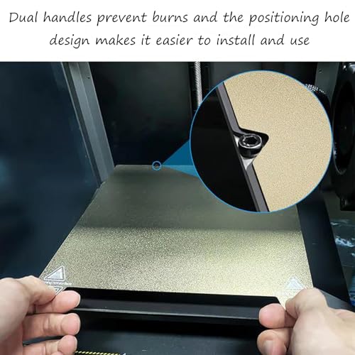 Double-Sided Texture PEI Building Plate for Creality K1 Max, 3D Printer Textured PEI Spring Steel Plates Printing Bed for K1 Max 315 x 310 mm 315x310
