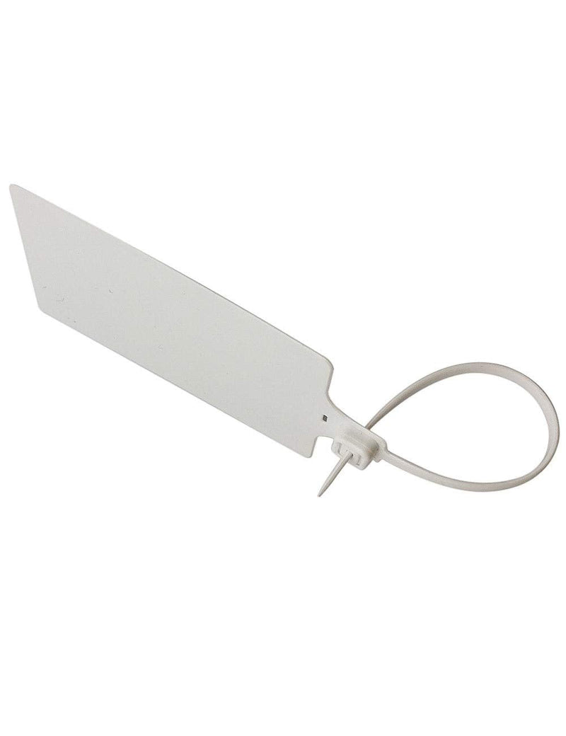 Plastic Seals Shipping Tags Logistics Use Big Sign Tie Large Label Tie, 255 mm Total Length, Package of 100 pcs (White) White